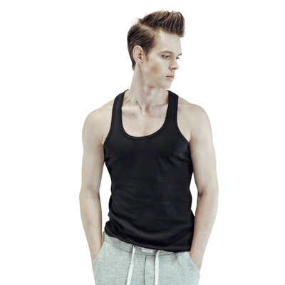 

Heng Yuanxiang cotton men &39s vest summer Slim - style sports base TC0121 black  17095