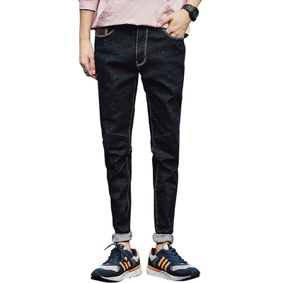 

(MSEK) NZK6003 jeans male Korean version of the men's feet jeans simple cowboy trousers tide blue 33