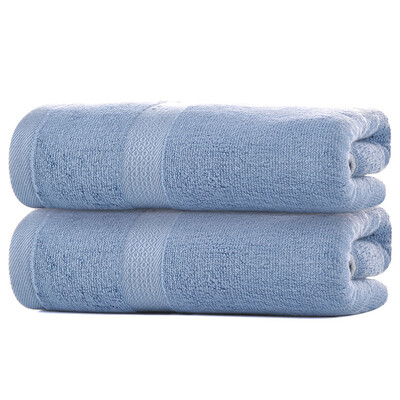 

Bamboo Kam Towel Home Textiles Bamboo Fiber Thicker Plain Poodle 2 Striped Plus Soft Cloth Gray Blue 155g Article 34 × 76cm