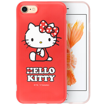 

Плюс отличный HelloKitty серия iphone8 / 7 телефона оболочка / защитный рукав яблоко наборы мобильного телефона 8/7 Мультфильма падения силиконового сопротивления мягкой оболочки сидя Katie