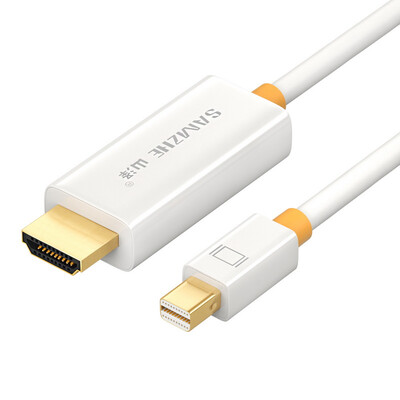 

Shanze SAMZHE ZJX-290 Mini DP to HDMI conversion line Mini Displayport adapter cable Apple MacBook lightning interface with projector white 3 meters