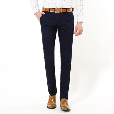 

CARTELO Crocodile CARTELO Casual Pants Men's Pure Color Slim Straight Men's Long Pants 17042KE6601 Sapphire 34