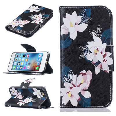 

Black lily Design PU Leather Flip Cover Wallet Card Holder Case for IPHONE 6 PLUS/6S PLUS