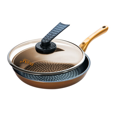 

Jingdong Supermarket] drill technology (ZUANJ) imports of non-stick pan 28CM smoke-free fried fried beef decoction pan gas cooker general ZJ-GNF28 (gold