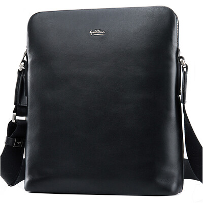 

Goldlion Goldlion male package cowhide shoulder Messenger bag business day card B112010-311 black
