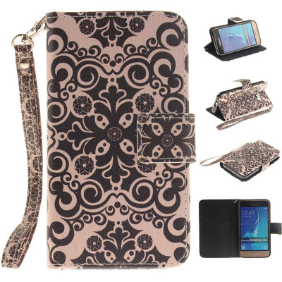 

Palace flower Design PU Leather Flip Cover Wallet Card Holder Case for SAMSUNG GALAXY J1 2016 J120