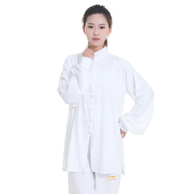 

Li Ning Taiji Men and women martial arts practice uniforms tai chi clothing fitness aerobics morning exercises clothing suit suit classic white