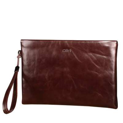 

AIM hand bag male leather envelope bag cowhide men handbag male bag holding bag large capacity soft leather hand holding bag S010 black