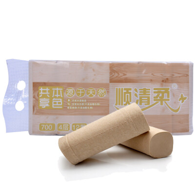 

Shunqing soft toilet paper to share the true color of 4 layers 58g coreless paper 12 volumes