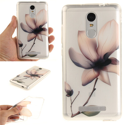 

Magnolia flower Pattern Soft Thin TPU Rubber Silicone Gel Case Cover for XiaoMi RedMi Note3