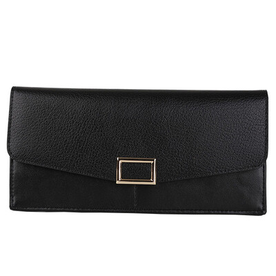 

Pierre Cardin pierrecardin wallet female Korean version of the fashionable thin money female wallet long paragraph cowhide ticket folder gift box P6C660064-64A black
