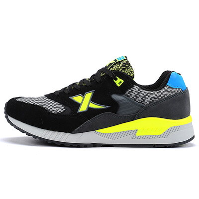 

XTEP) men's shoes retro fashion casual stitching shoes casual shoes sports shoes 985419325608 black and green 42 yards