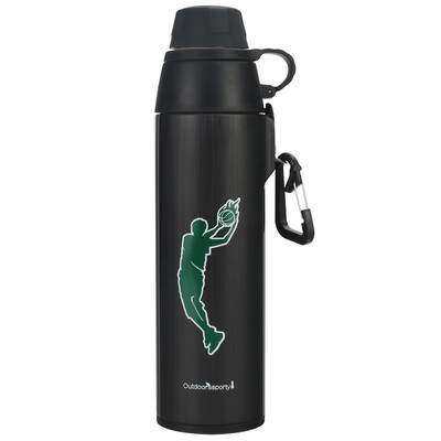 

Jingdong supermarket Road drinkers RUNSIER Z10 480ML portable travel suburban insulation cup stainless steel cup sports buckle with anti-wear bag black