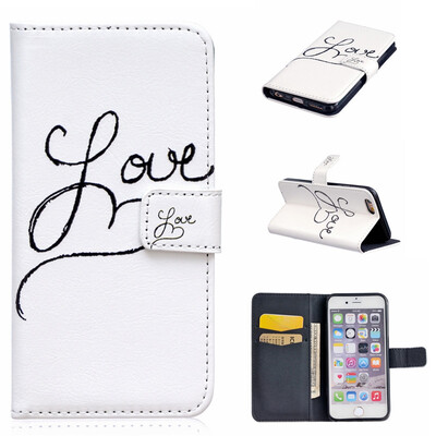 

Love Design PU Leather Flip Cover Wallet Card Holder Case for IPHONE 66S