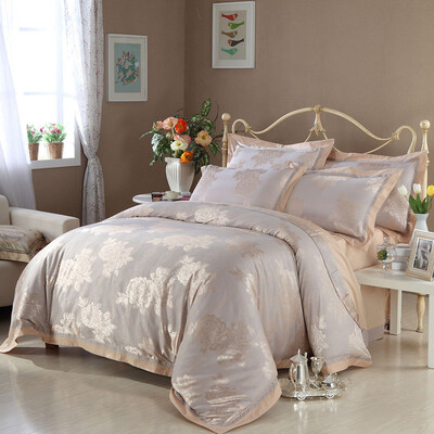 

Mercury textile French elegant jacquard four-piece Cindra Rica plus double 18-meter bed