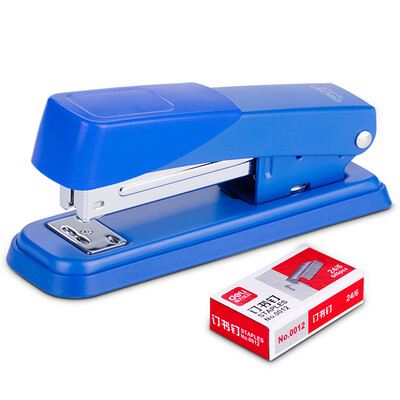 

Deli 33191 metal stapler set stapler staples a box 12 nail blue