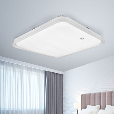 

Jingdong Supermarket Midea Midea LED ceiling lamp room living room bedroom restaurant lighting high-end fashion two-color paleless crystal 24w