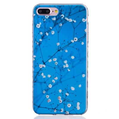 

Plum blossom Pattern Soft Thin TPU Rubber Silicone Gel Case Cover for IPHONE 7 Plus