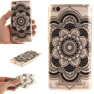 

Черное солнце цветок шаблон Мягкий тонкий ТПУ Резиновая крышка случая силикона геля для XiaoMi Red mi 3