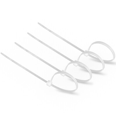 

NL-1050B Самоблокирующийся нейлоновый кабельный галстук 2,5 * 100 белый защита окружающей среды 500 фиксированная пластмассовая пряжка / пучок / соединительная линия