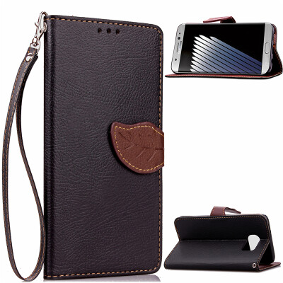 

Black Design PU Leather Flip Cover Wallet Card Holder Case for Samsung Galaxy Note 7/N9300