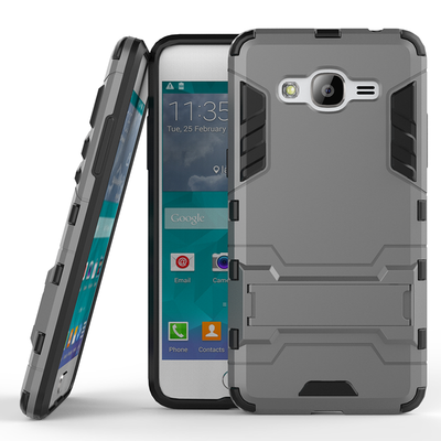 

Серый Slim Robot Armor Kickstand Ударопрочный жесткий корпус из прочной резины для SAMUNG Galaxy Grand Prime Plus/J2 Prime