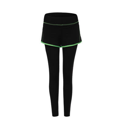 

Carring (clothin) женские спортивные брюки поддельные два куска йоги штаны растянуть узкие брюки работает фитнес брюки CP13503 флуоресцентный зеленый код M