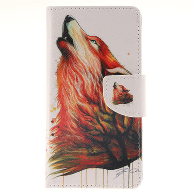 

Brown wolf Design PU Leather Flip Cover Wallet Card Holder Case for Sony Xperia Z3