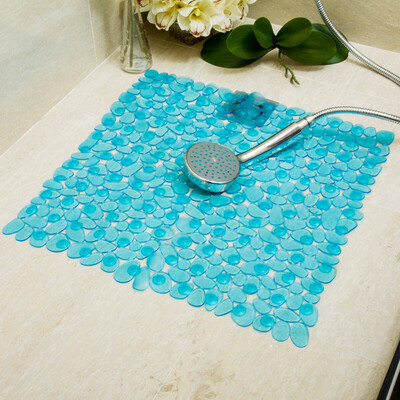 

Su Ya Pebble square bathroom bathtub anti-slip mat shower mat 54 54cm blue