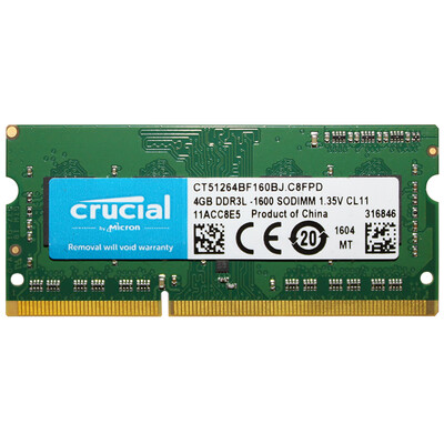 

Incontinence (Crucial) low voltage DDR3 1600 4G notebook memory