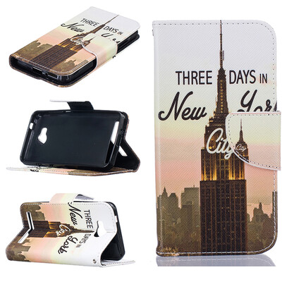 

Tower Design PU Leather Flip Cover Wallet Card Holder Case for HUAWEI Y3 II