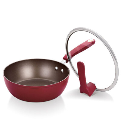 

【Jingdong Supermarket】 Sanhe (sanho) frying pan rainbow series 26cm red high frying pan JLF2601-3 can stand cover non-stick pan less oil smoke gas cooker general