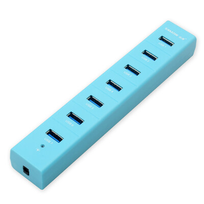 

Shanze (SAMZHE) JXQ-007G USB Splitter USB3.0 High-speed expansion 7-port HUB hub Desktop computer Notebook PC One towed seven-band supply line Fruit green