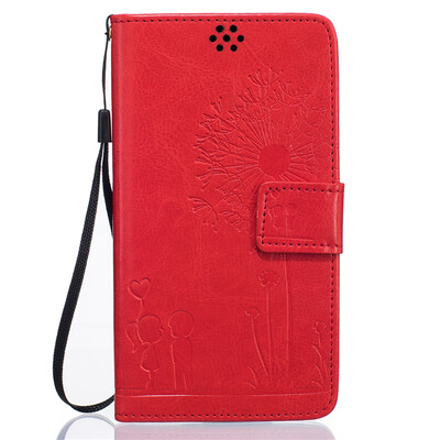 

Красные Любители и одуванчика Стиль Тиснение Классический откидная крышка с подставкой Функция и слот кредитной карты для LG G4