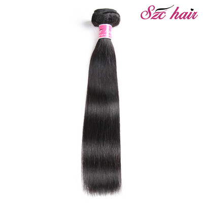 

SZC Hair 8"~26" inch Mongolian Virgin Hair Straight 1 Bundles 100g Grade 100% Unprocessed Virgin Human Hair Weave Weft Natural Col
