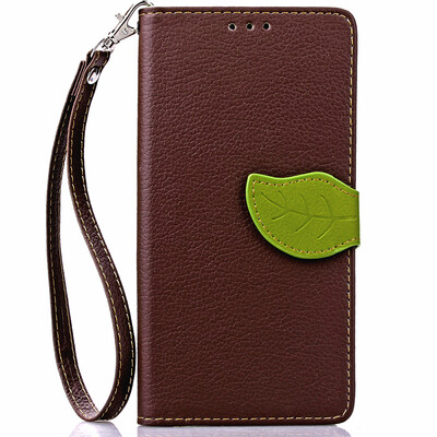 

Brown Design PU Leather Flip Cover Wallet Card Holder Case for Lenovo P70