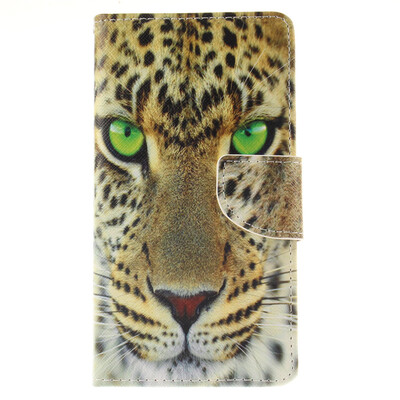 

Yellow tiger Design PU Leather Flip Cover Wallet Card Holder Case for ASUS ZenFone 2