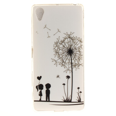 

Lovers and dandelion Pattern Soft Thin TPU Rubber Silicone Gel Case Cover for SONY Xperia X