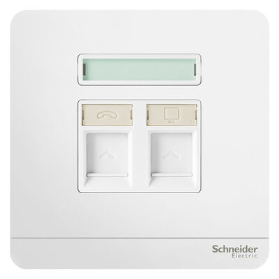

Schneider switch sockets telephone computer socket panel is still series mirror porcelain white