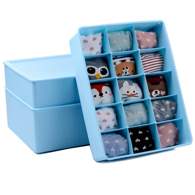 

Jingdong supermarket space studio plastic cover with underwear storage box clothing storage box 3 sets of green KF-115