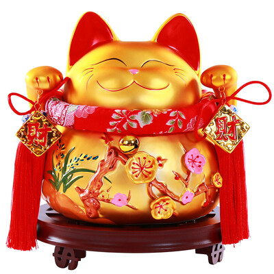 

Golden Lucky Cat копилка Тропического леса древесина Care jj66 открывающих подарки большой керамических украшений большой Копилка отводы творческого дом свадебный подарок для отправки друзей отправить клиент