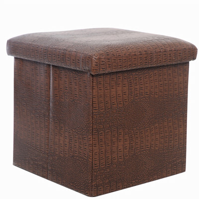 

Jingdong supermarket] space excellent leather multi-function storage stool black
