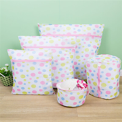 

Jingdong Supermarket Bao You Ni thickening washing bag fine mesh 5 sets of large&medium size small wash bag bra underwear wash bag dots DQ-XYD01-1