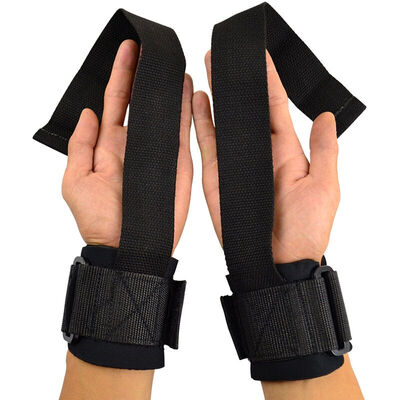 

LAC professional outdoor wrist grip strength belt with dumbbell weight lifting essential force with black