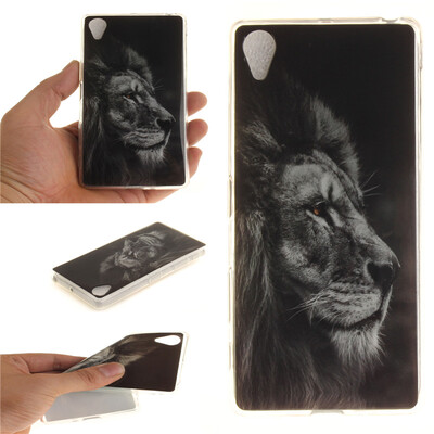 

Black lion Pattern Soft Thin TPU Rubber Silicone Gel Case Cover for SONY Xperia X