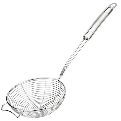 

Jingdong supermarket the United States kitchen maxcook colander stainless steel wire leaking spoon 14cm MCZJ-14 convenient storage