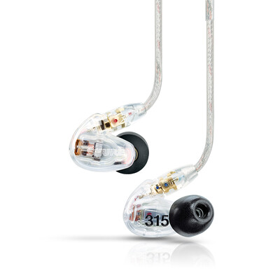 

Shure Shure SE315 одноуровневый подвижный утюг басовый монитор уха HiFi мобильный телефон гарнитура прозрачный цвет
