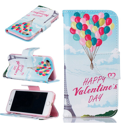 

Balloon Design PU Leather Flip Cover Wallet Card Holder Case for IPHONE 7