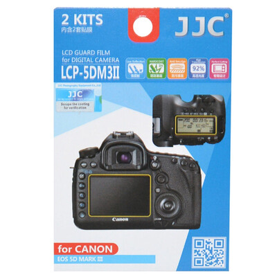 

JJC ЖКП-5DM3II Canon 5D Mark III протектор посвященной пленки экрана камеры плечо экран пленка с высокой проницаемостью царапанию протектора экрана 2 комплекта