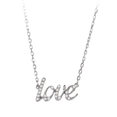 

SWAROVSKI Swarovski Emotion Platinum Gold Fashion Stamped LOVE Necklace Pendant 5093577